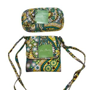 NEW Vera Bradley Lemon Parfait Tiny Traveler Purse Sunglass Case Retired Gift